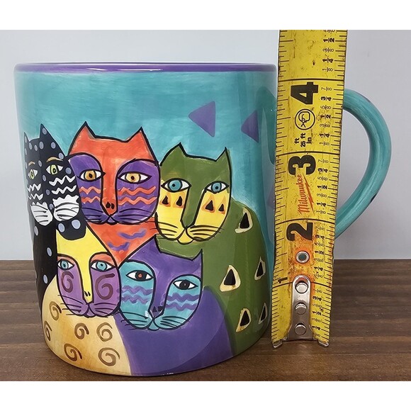 Vintage Laurel Burch 1998 "Fantasticats" Multicolor Ceramic Coffee Tea Mug - Picture 9 of 10